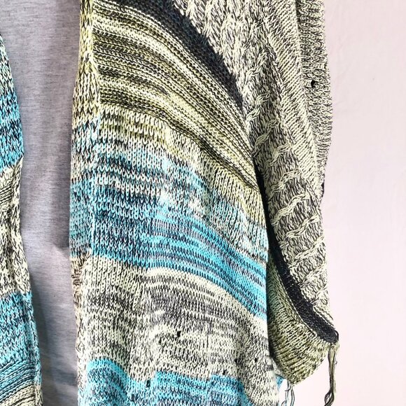 Goddis "Bullito Poolside" Fringe Sweater Knit Cover Up Speckled Knit Size S/M - Picture 8 of 13
